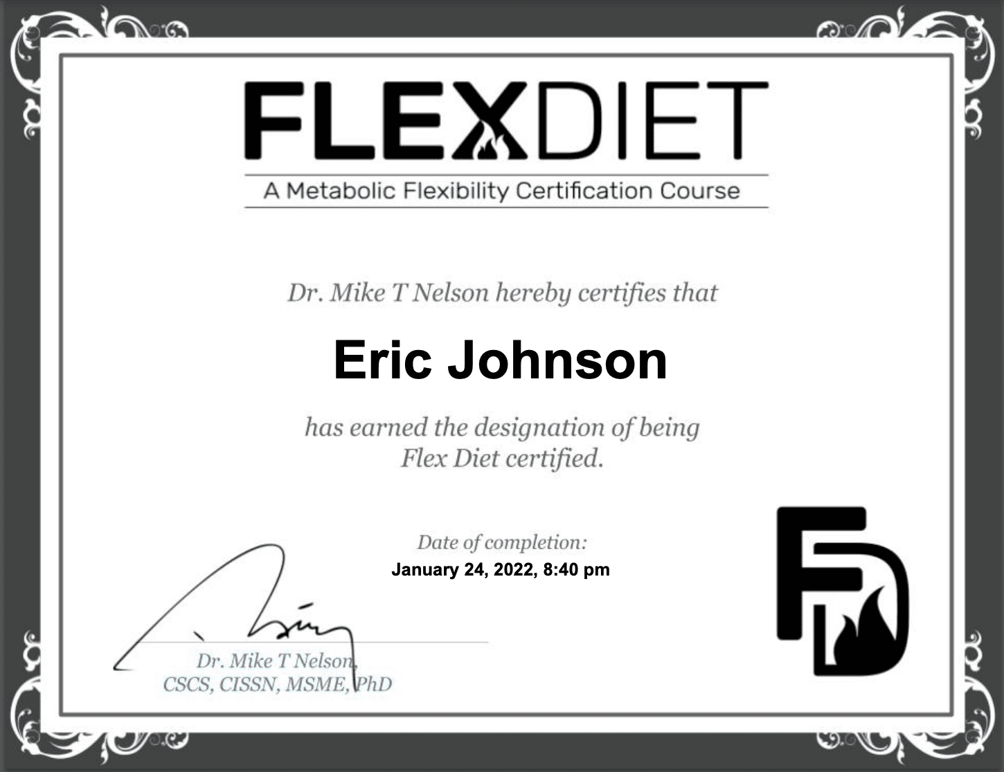 Flex Diet Certification